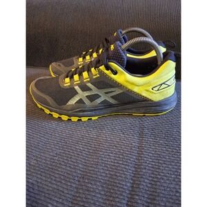 Asics Gecko XT Mens Sz 8 Black Yellow Trail Running Hiking Sneakers Shoes T826N